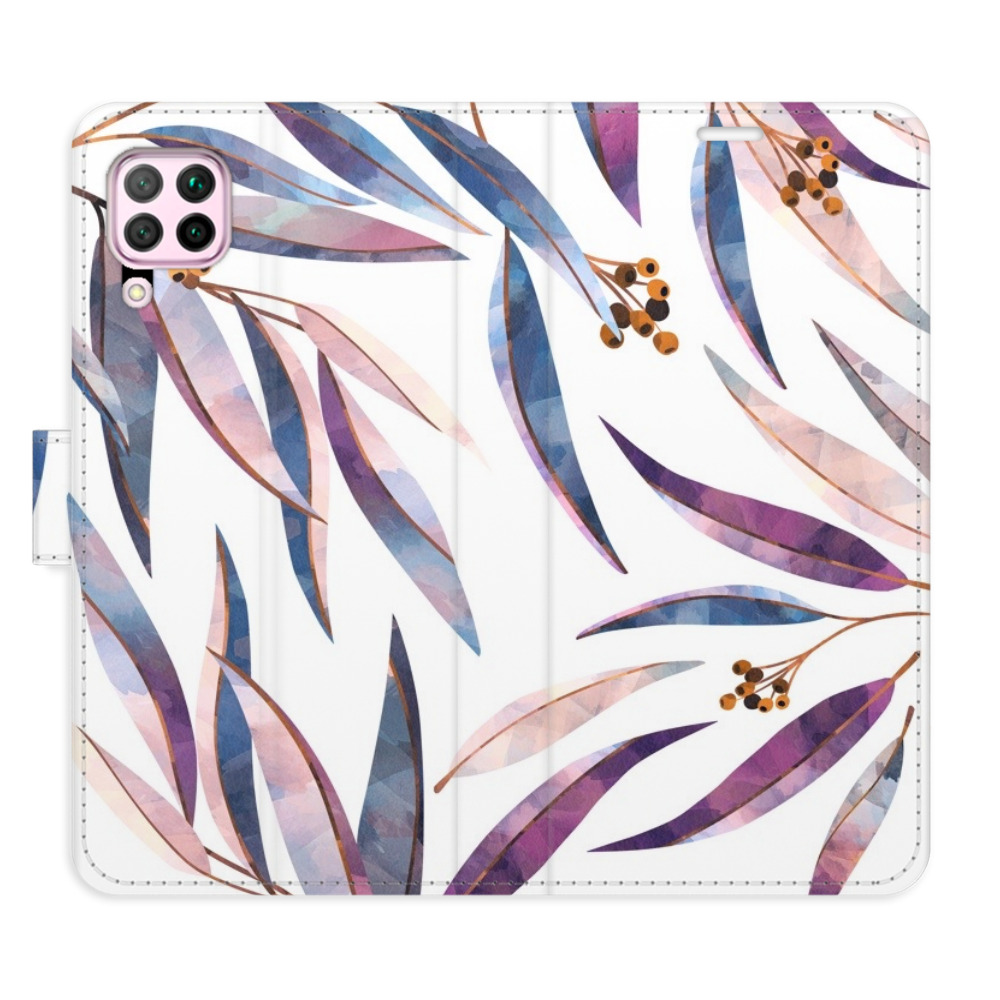 Flipové puzdro iSaprio - Ornamental Leaves - Huawei P40 Lite