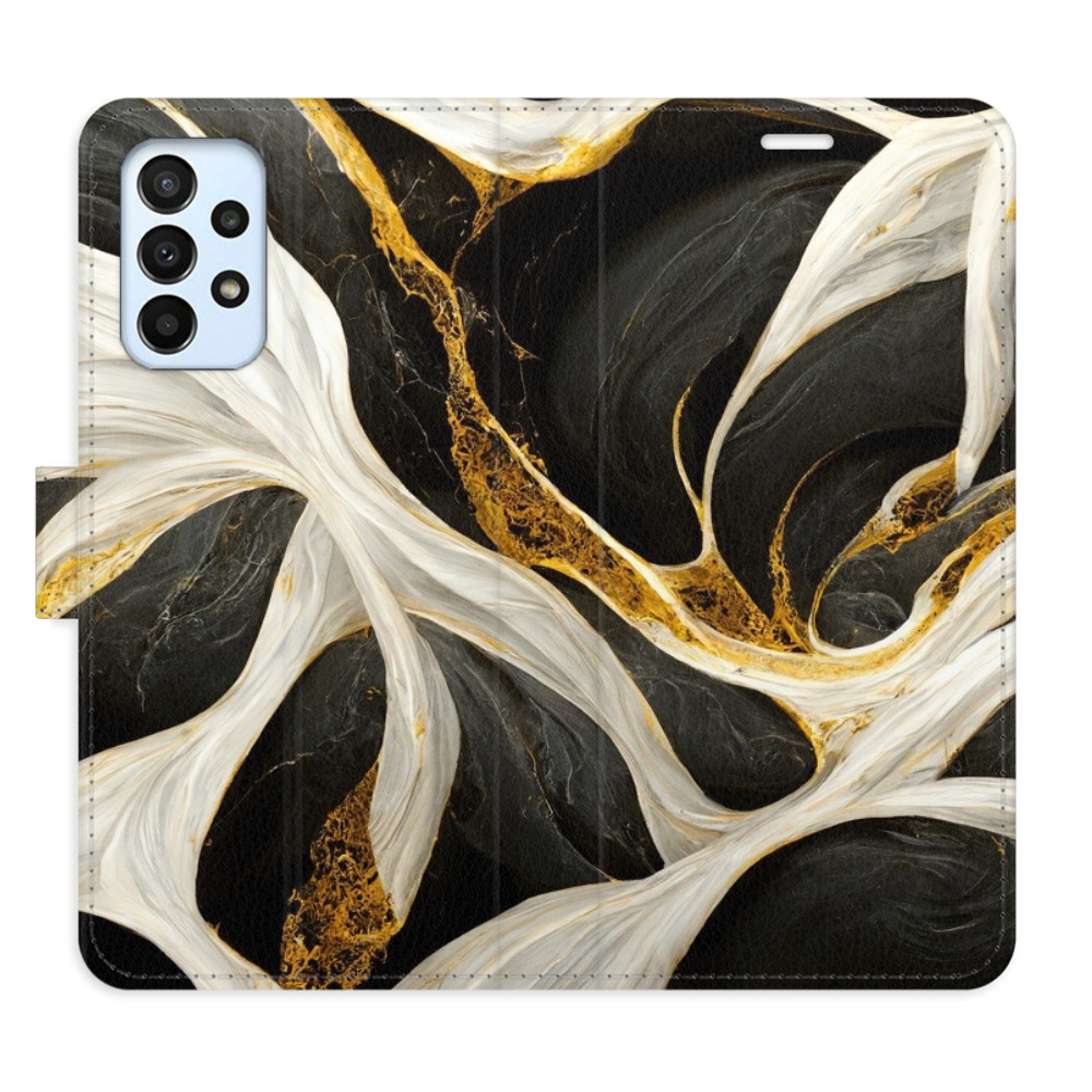 Flipové puzdro iSaprio - BlackGold Marble - Samsung Galaxy A23 / A23 5G