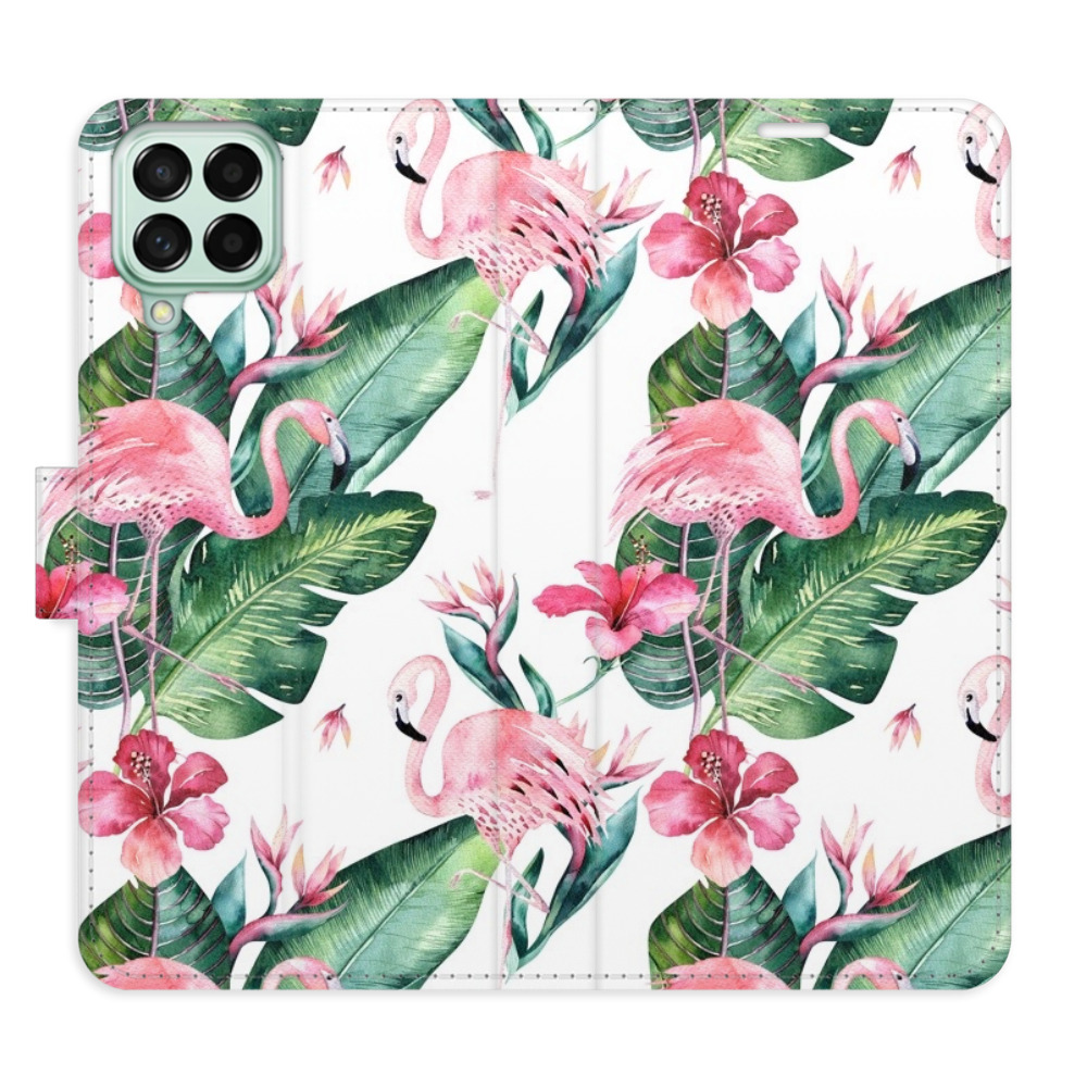 Flipové puzdro iSaprio - Flamingos Pattern - Samsung Galaxy M53 5G