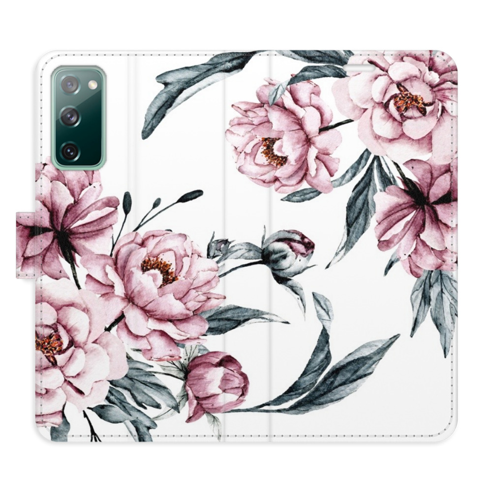 Flipové puzdro iSaprio - Pink Flowers - Samsung Galaxy S20 FE