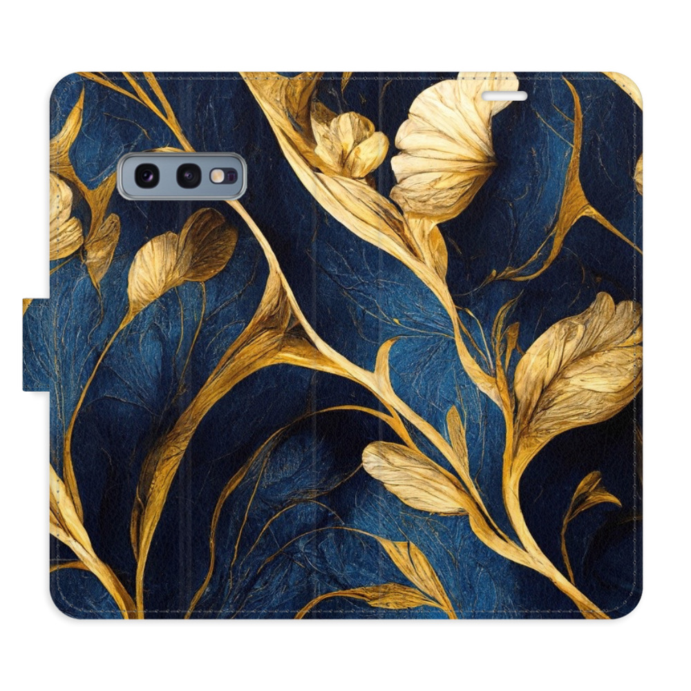 Flipové puzdro iSaprio - GoldBlue - Samsung Galaxy S10e