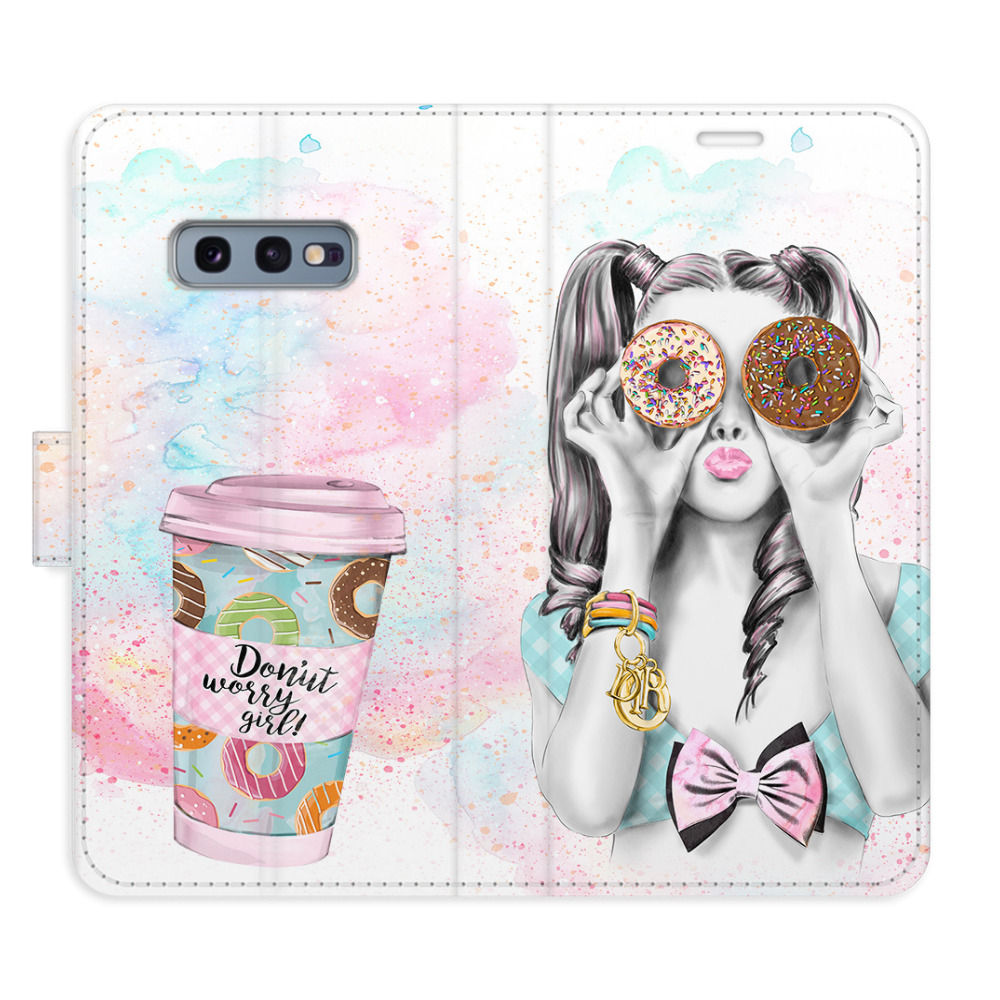 Flipové puzdro iSaprio - Donut Worry Girl - Samsung Galaxy S10e