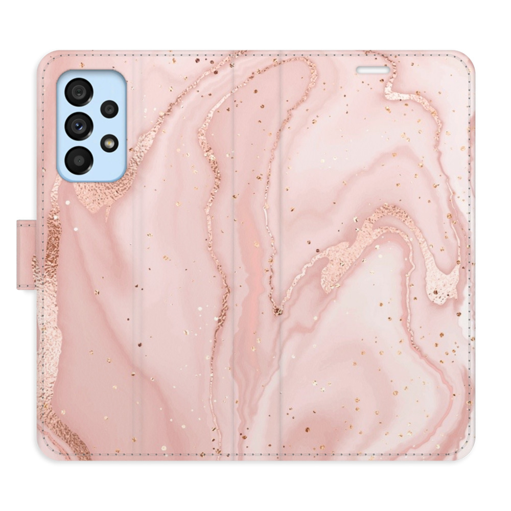 Flipové puzdro iSaprio - RoseGold Marble - Samsung Galaxy A53 5G
