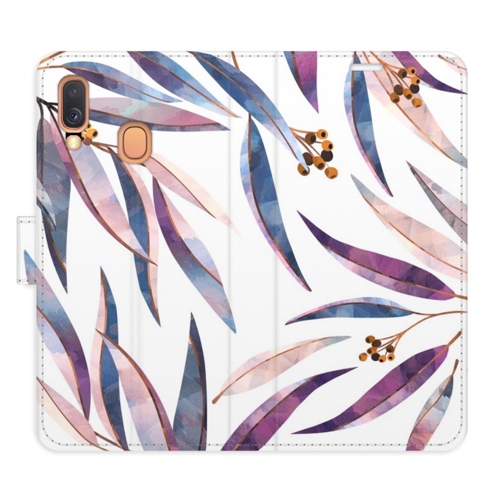 Flipové puzdro iSaprio - Ornamental Leaves - Samsung Galaxy A40