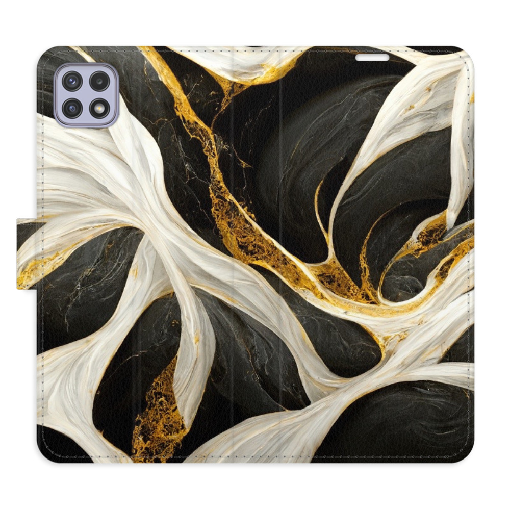 Flipové puzdro iSaprio - BlackGold Marble - Samsung Galaxy A22 5G