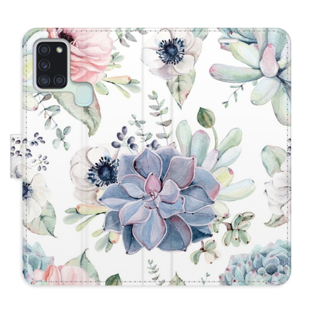 Flipové puzdro iSaprio - Succulents - Samsung Galaxy A21s