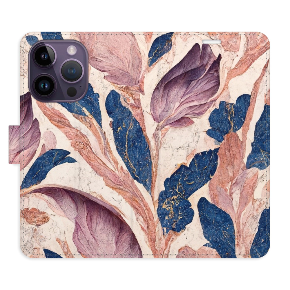 Flipové puzdro iSaprio - Old Leaves 02 - iPhone 14 Pro
