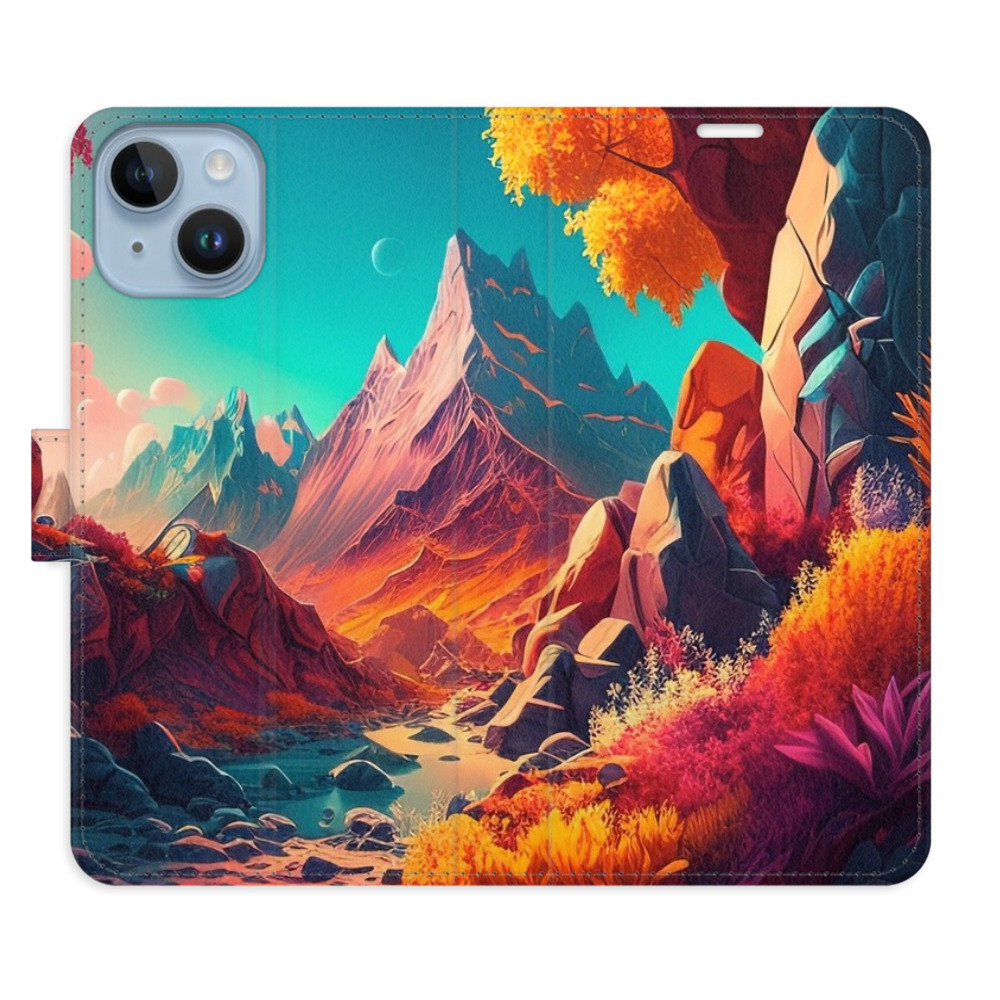 Flipové puzdro iSaprio - Colorful Mountains - iPhone 14