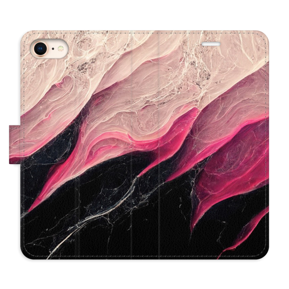 Flipové puzdro iSaprio - BlackPink Marble - iPhone 7/8/SE 2020