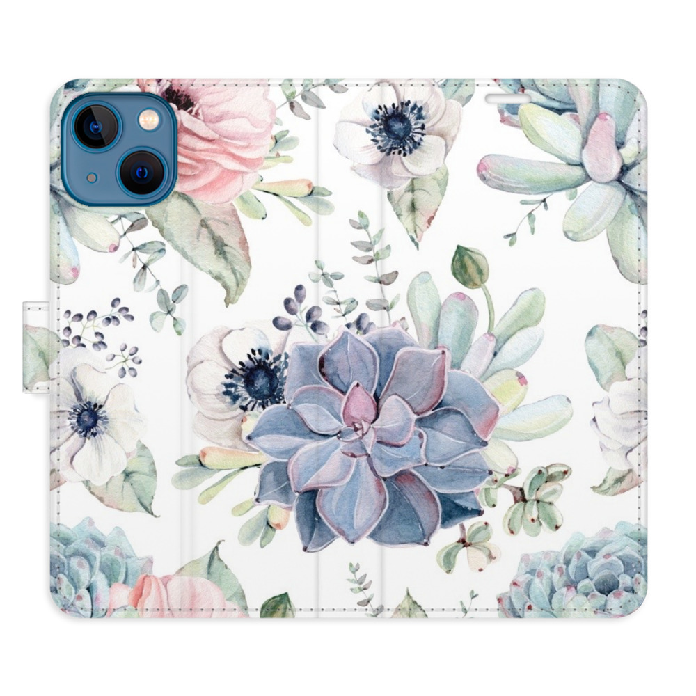 Flipové puzdro iSaprio - Succulents - iPhone 13