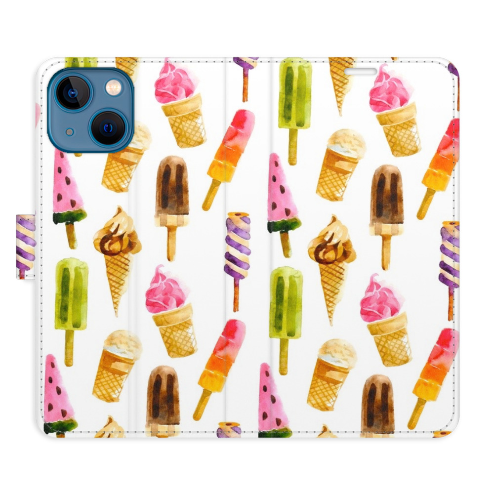 Flipové puzdro iSaprio - Ice Cream Pattern - iPhone 13 mini