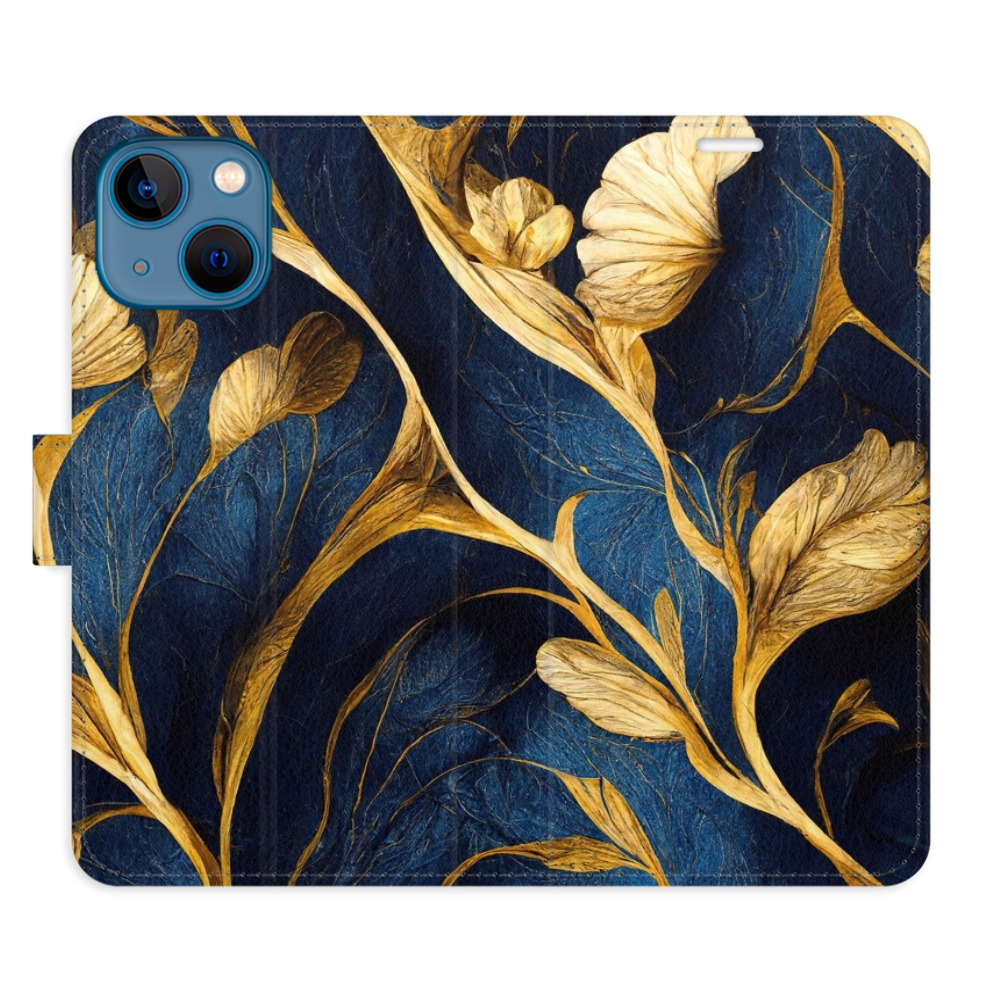 Flipové puzdro iSaprio - GoldBlue - iPhone 13 mini