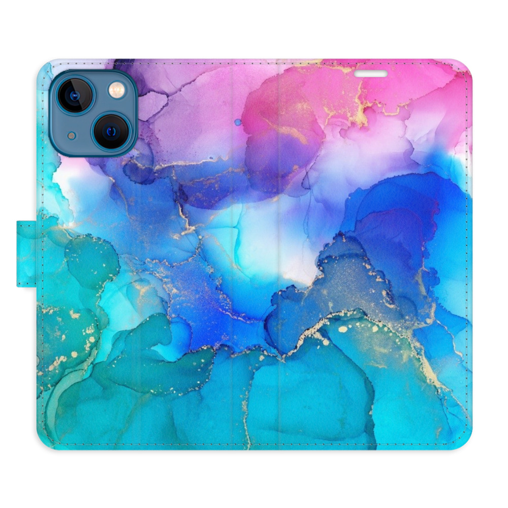 Flipové puzdro iSaprio - BluePink Paint - iPhone 13 mini