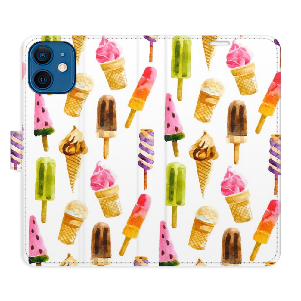 Flipové puzdro iSaprio - Ice Cream Pattern - iPhone 12 mini
