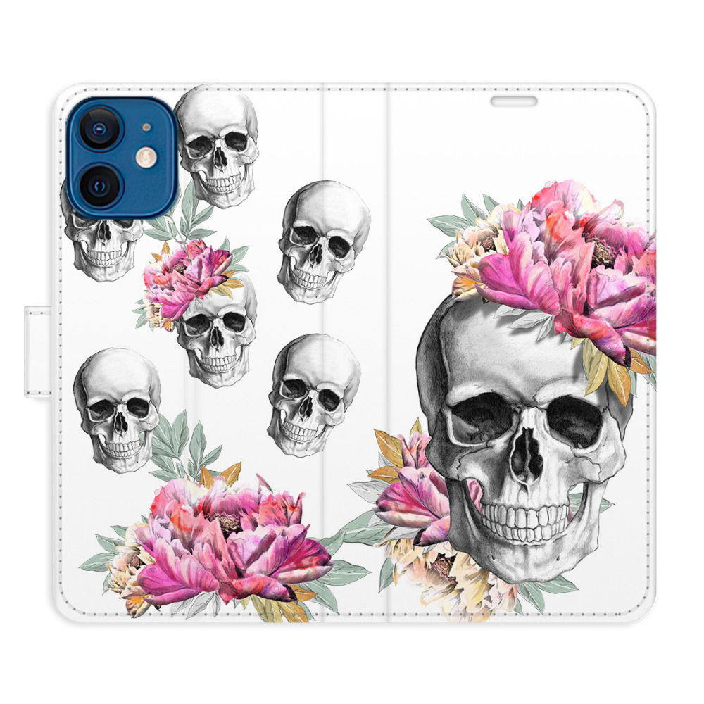 Flipové puzdro iSaprio - Crazy Skull - iPhone 12 mini