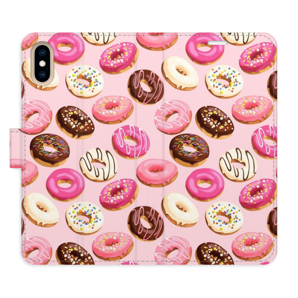 Flipové puzdro iSaprio - Donuts Pattern 03 - iPhone X/XS