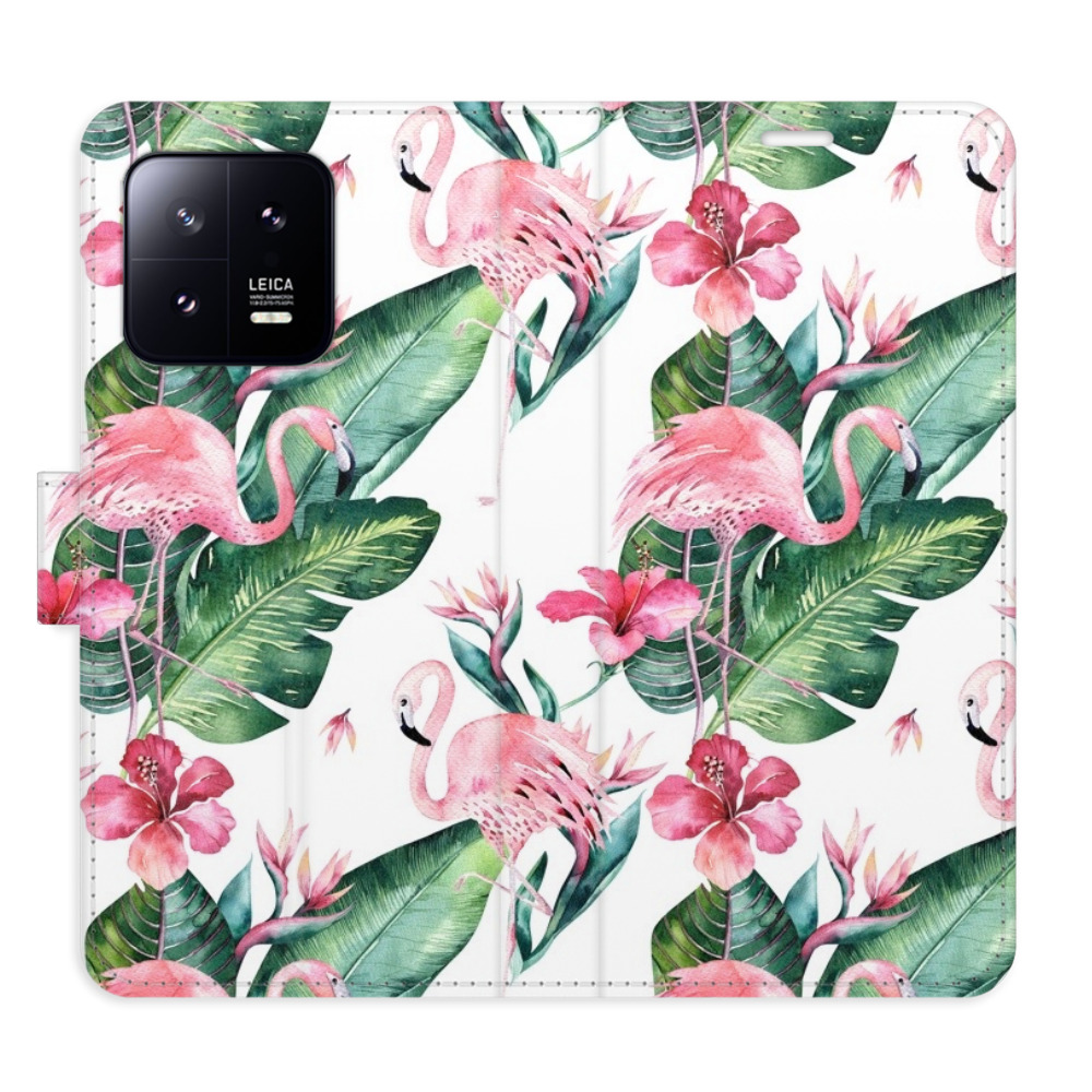 Flipové puzdro iSaprio - Flamingos Pattern - Xiaomi 13