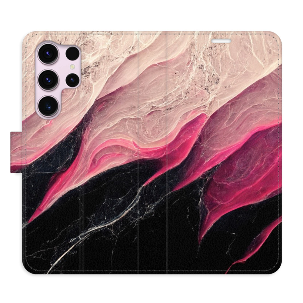 Flipové puzdro iSaprio - BlackPink Marble - Samsung Galaxy S23 Ultra