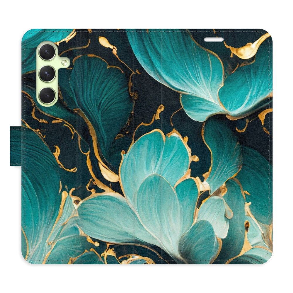 Flipové puzdro iSaprio - Blue Flowers 02 - Samsung Galaxy A54 5G