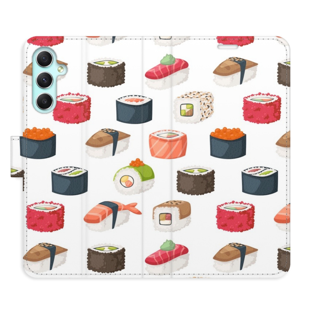 Flipové puzdro iSaprio - Sushi Pattern 02 - Samsung Galaxy A34 5G