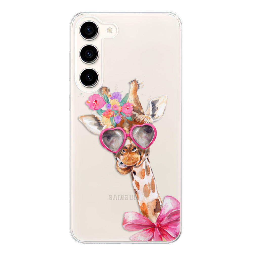 Odolné silikónové puzdro iSaprio - Lady Giraffe - Samsung Galaxy S23+ 5G