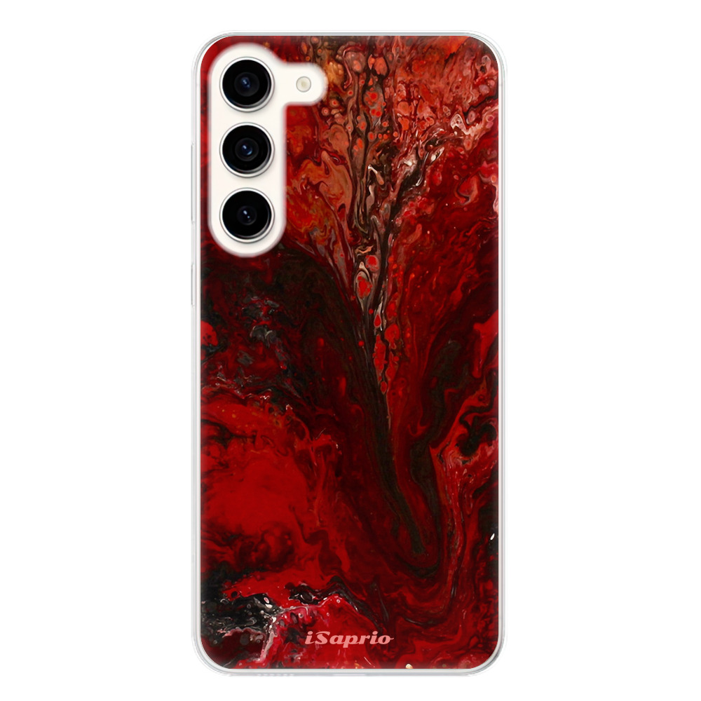 Odolné silikónové puzdro iSaprio - RedMarble 17 - Samsung Galaxy S23+ 5G