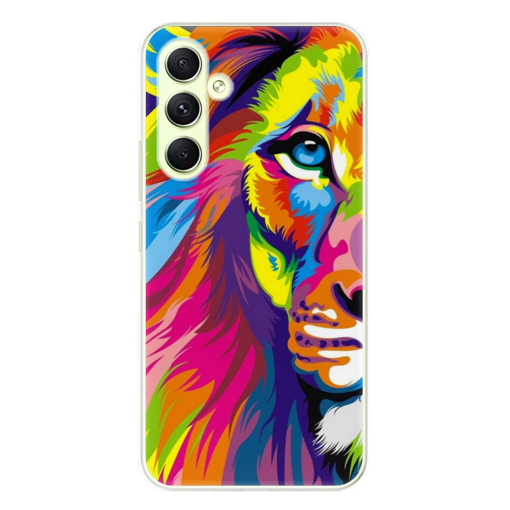 Odolné silikónové puzdro iSaprio - Rainbow Lion - Samsung Galaxy A54 5G