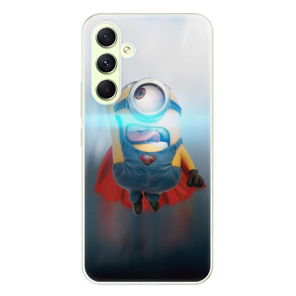 Odolné silikónové puzdro iSaprio - Mimons Superman 02 - Samsung Galaxy A54 5G
