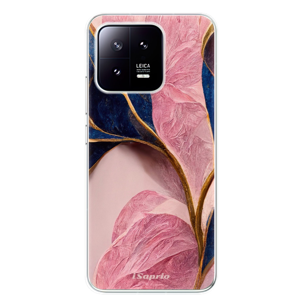 Odolné silikónové puzdro iSaprio - Pink Blue Leaves - Xiaomi 13