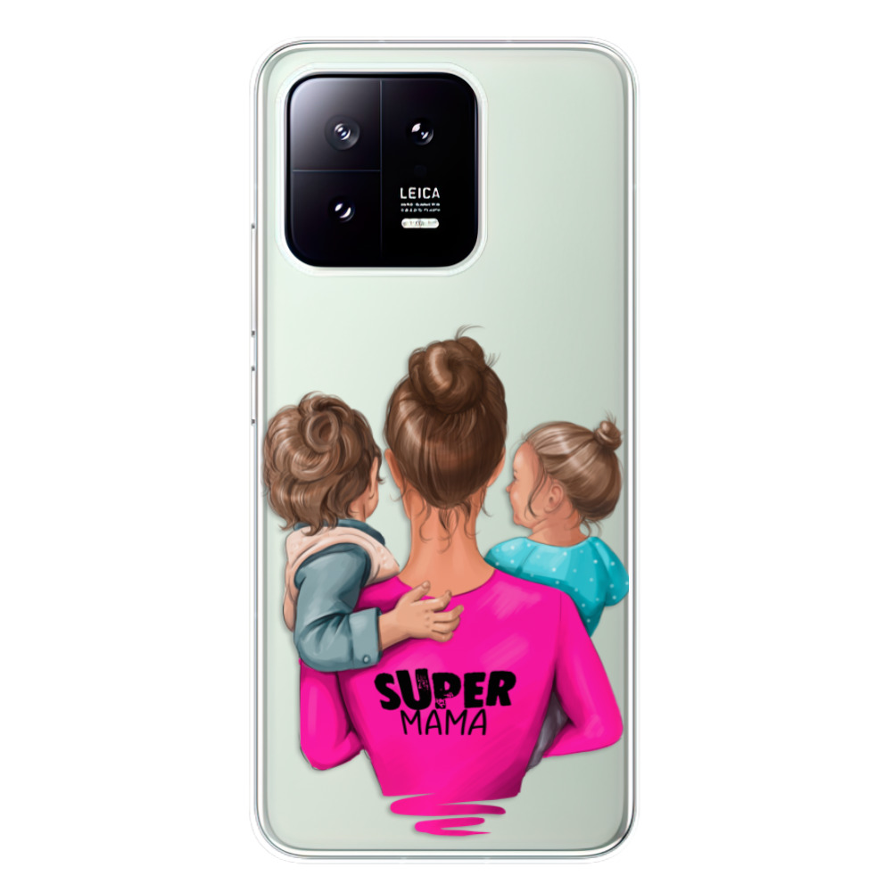 Odolné silikónové puzdro iSaprio - Super Mama - Boy and Girl - Xiaomi 13