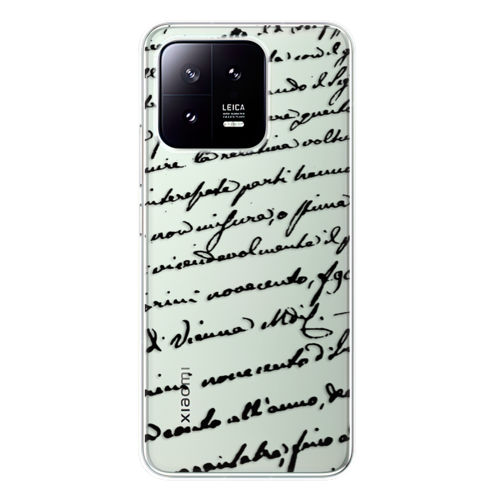 Odolné silikónové puzdro iSaprio - Handwriting 01 - black - Xiaomi 13