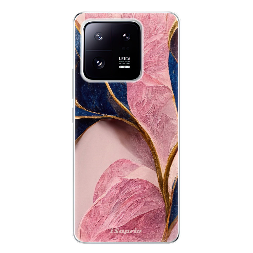 Odolné silikónové puzdro iSaprio - Pink Blue Leaves - Xiaomi 13 Pro