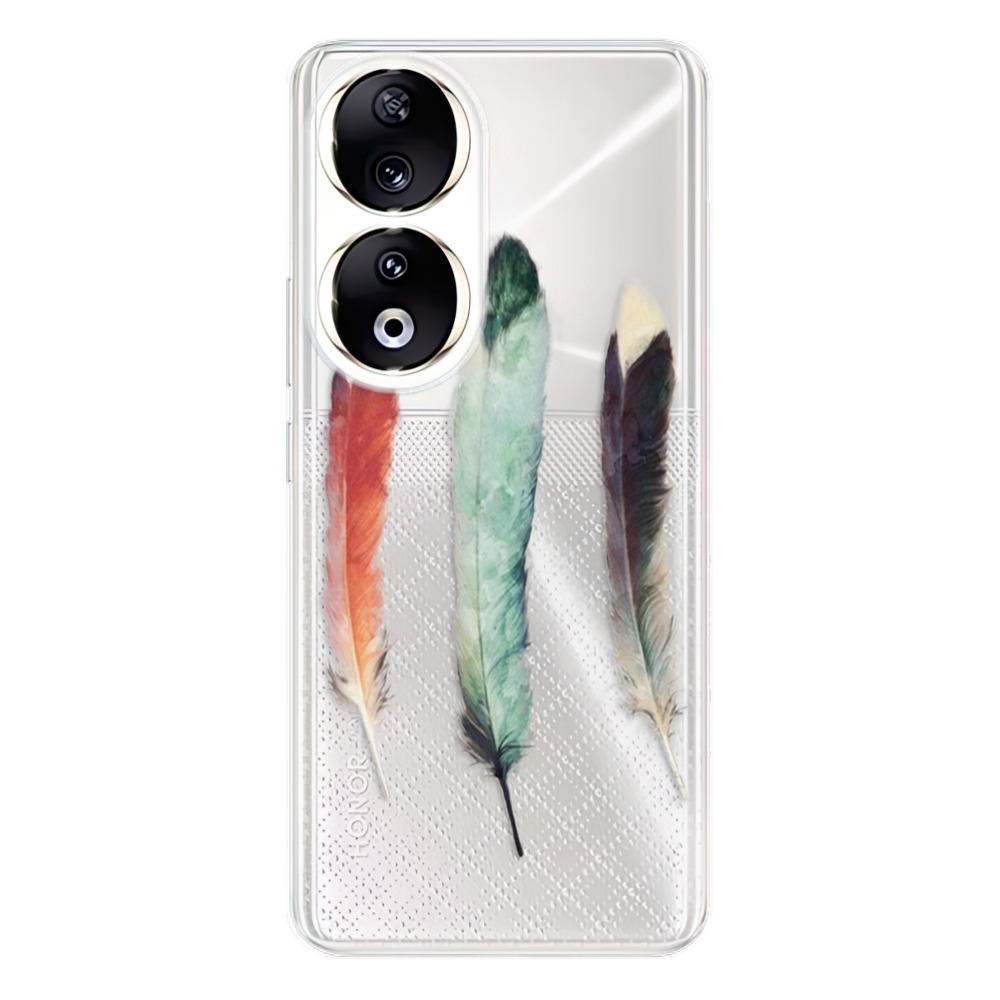 Odolné silikónové puzdro iSaprio - Three Feathers - Honor 90 5G