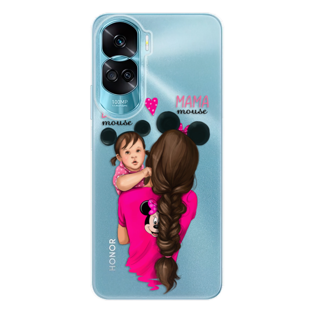 Odolné silikónové puzdro iSaprio - Mama Mouse Brunette and Girl - Honor 90 Lite 5G