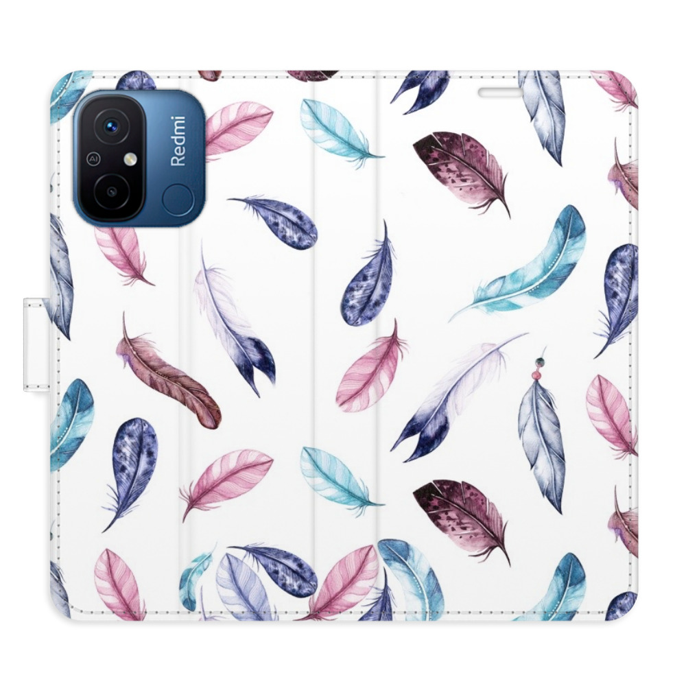 Flipové puzdro iSaprio - Colorful Feathers - Xiaomi Redmi 12C