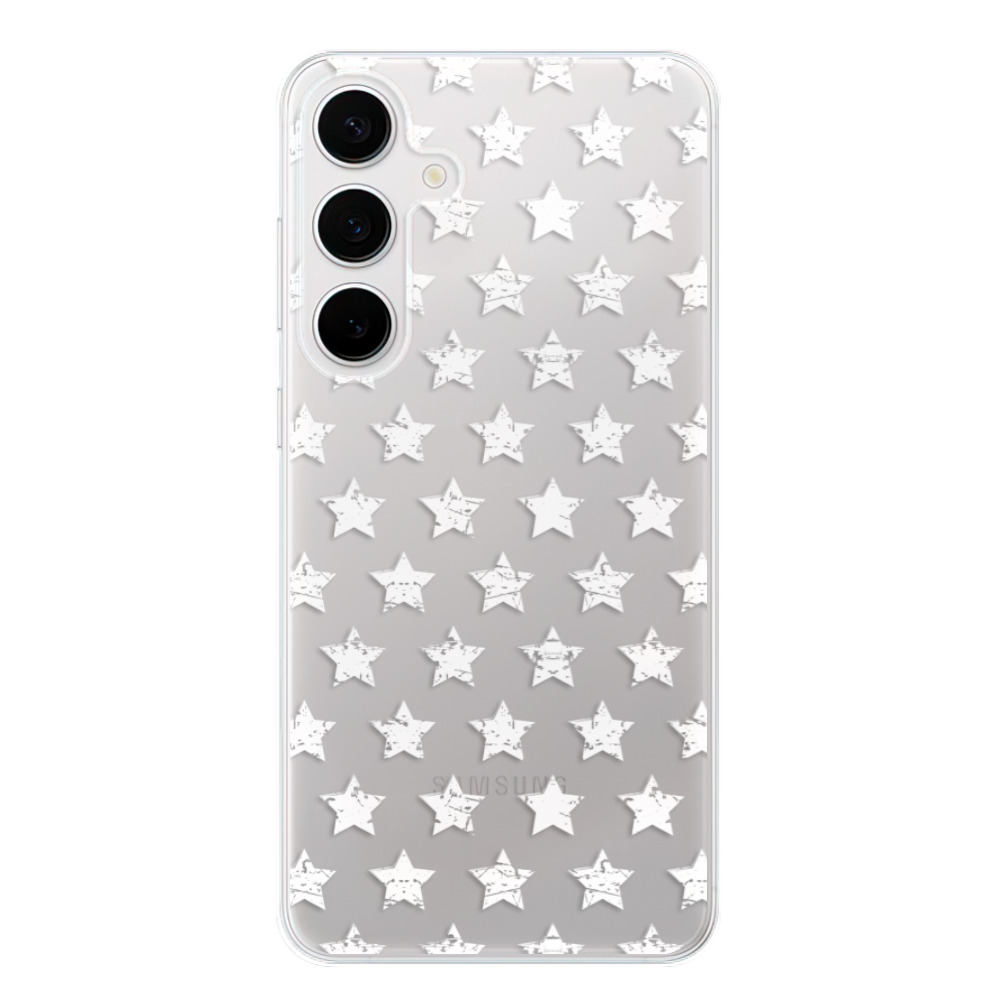 Odolné silikónové puzdro iSaprio - Stars Pattern - white - Samsung Galaxy S24+