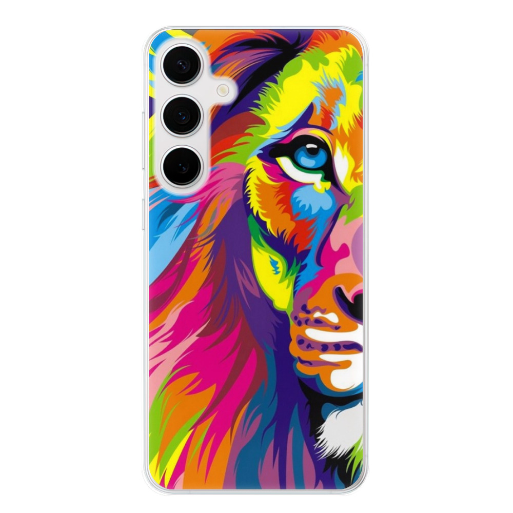 Odolné silikónové puzdro iSaprio - Rainbow Lion - Samsung Galaxy S24+