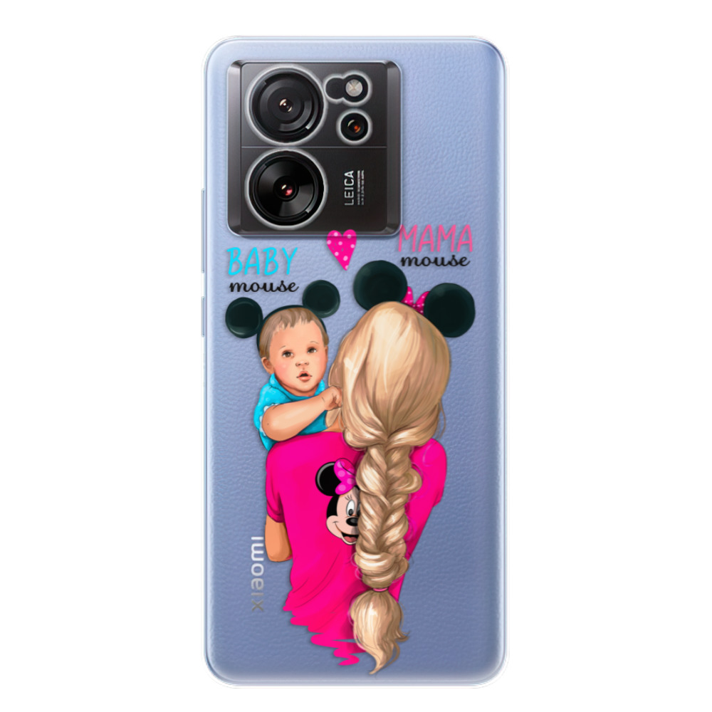 Odolné silikónové puzdro iSaprio - Mama Mouse Blonde and Boy - Xiaomi 13T / 13T Pro