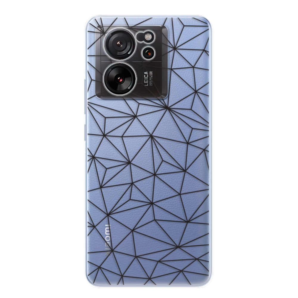 Odolné silikónové puzdro iSaprio - Abstract Triangles 03 - black - Xiaomi 13T / 13T Pro