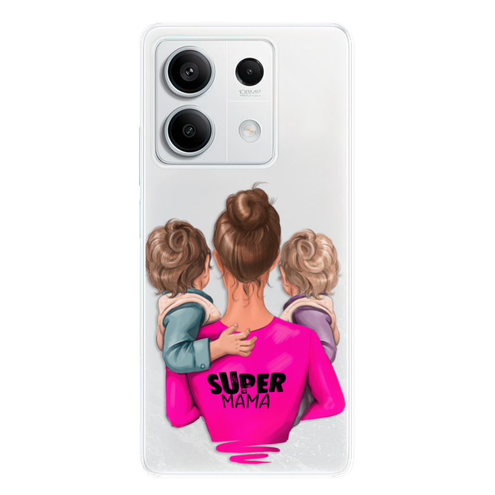 Odolné silikónové puzdro iSaprio - Super Mama - Two Boys - Xiaomi Redmi Note 13 5G