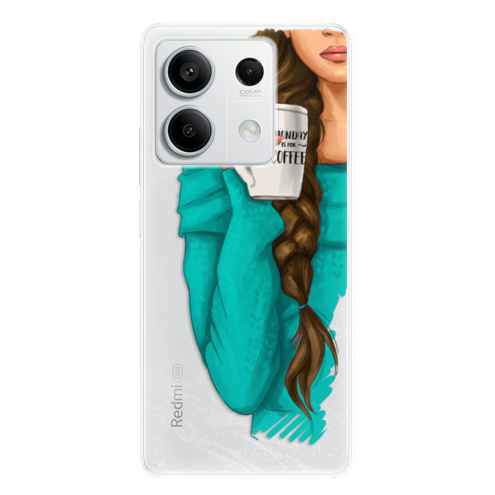 Odolné silikónové puzdro iSaprio - My Coffe and Brunette Girl - Xiaomi Redmi Note 13 5G