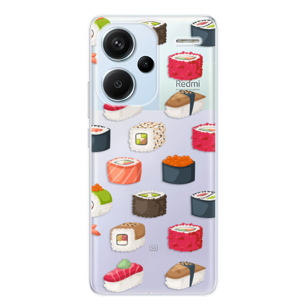 Odolné silikónové puzdro iSaprio - Sushi Pattern - Xiaomi Redmi Note 13 Pro+ 5G