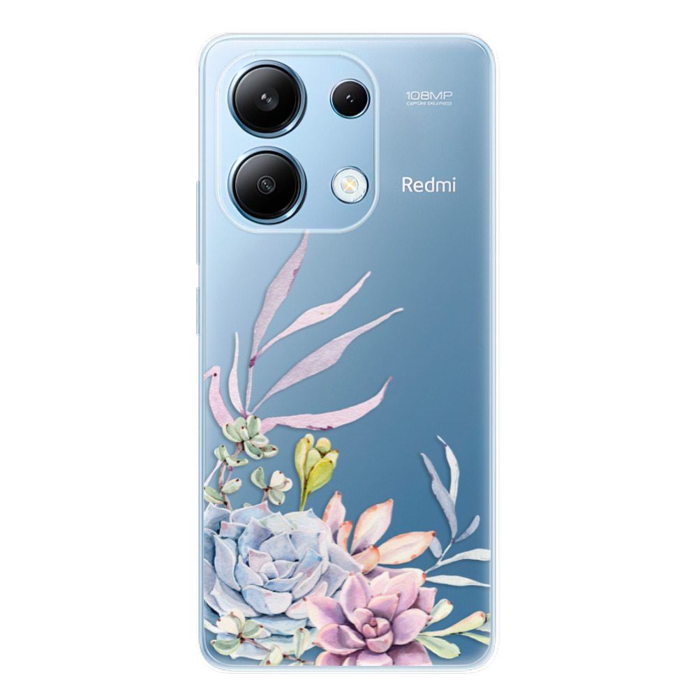 Odolné silikónové puzdro iSaprio - Succulent 01 - Xiaomi Redmi Note 13