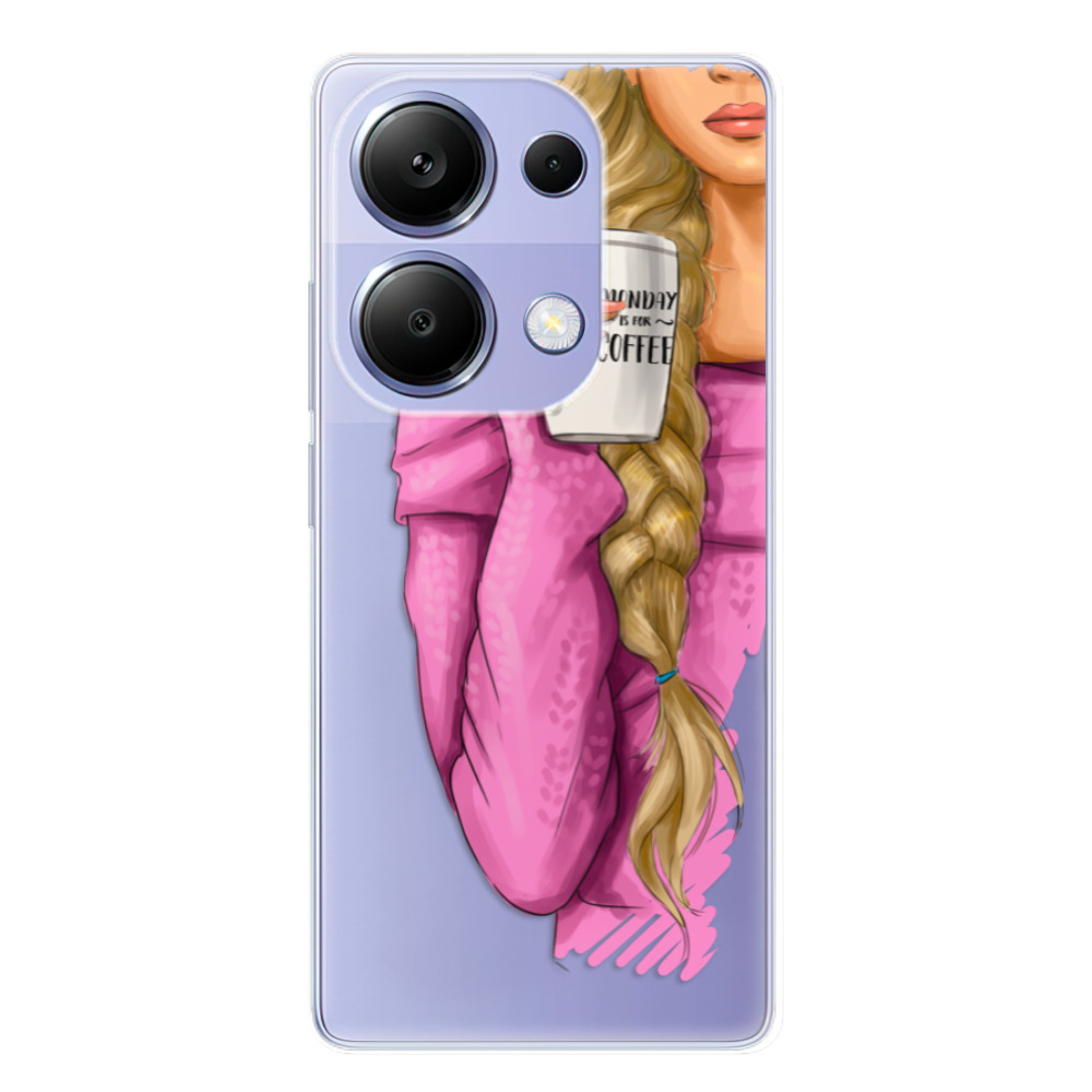 Odolné silikónové puzdro iSaprio - My Coffe and Blond Girl - Xiaomi Redmi Note 13 Pro