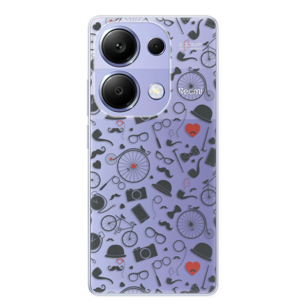 Odolné silikónové puzdro iSaprio - Vintage Pattern 01 - black - Xiaomi Redmi Note 13 Pro