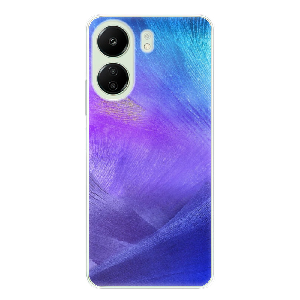 Odolné silikónové puzdro iSaprio - Purple Feathers - Xiaomi Redmi 13C
