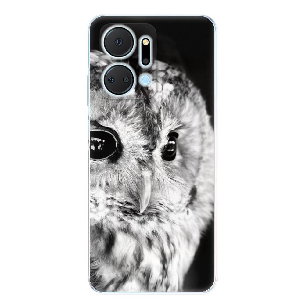 Odolné silikónové puzdro iSaprio - BW Owl - Honor X7a