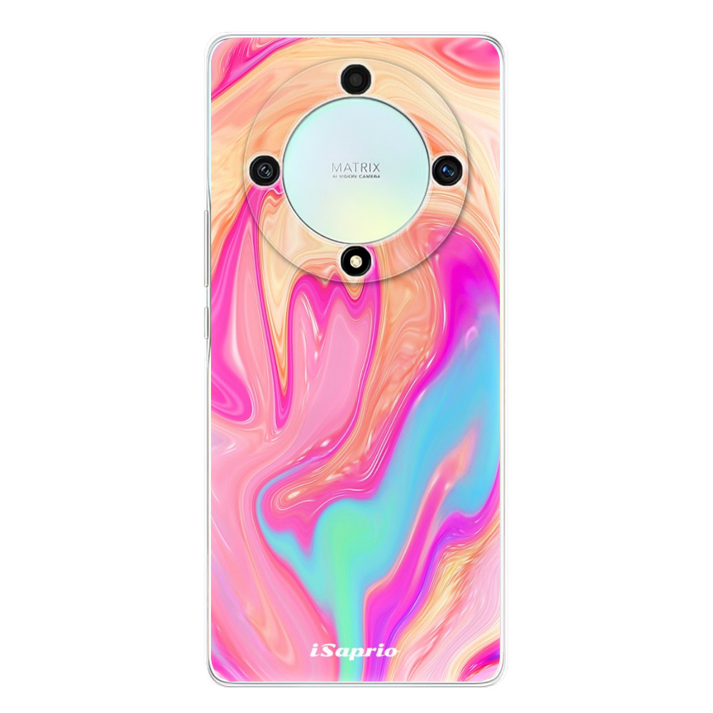 Odolné silikónové puzdro iSaprio - Orange Liquid - Honor Magic5 Lite 5G