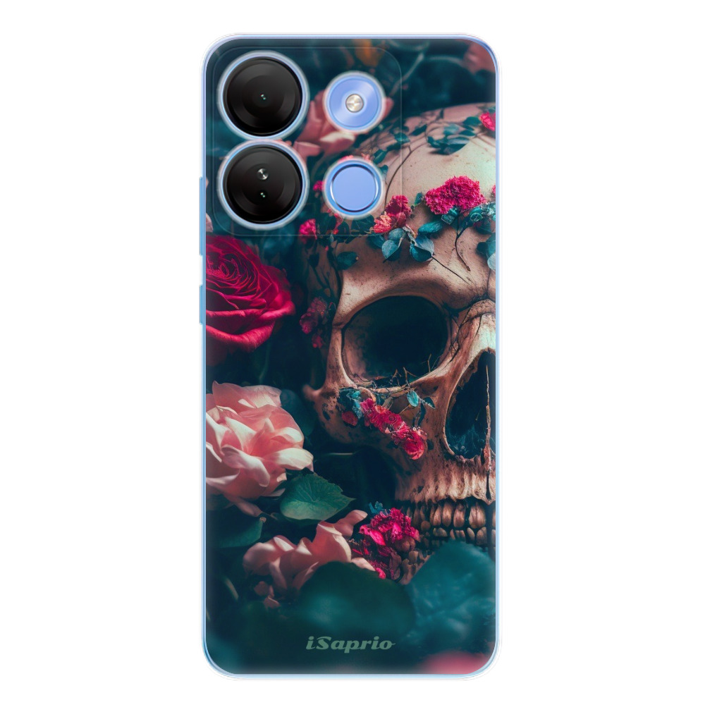 Odolné silikónové puzdro iSaprio - Skull in Roses - Infinix Smart 7