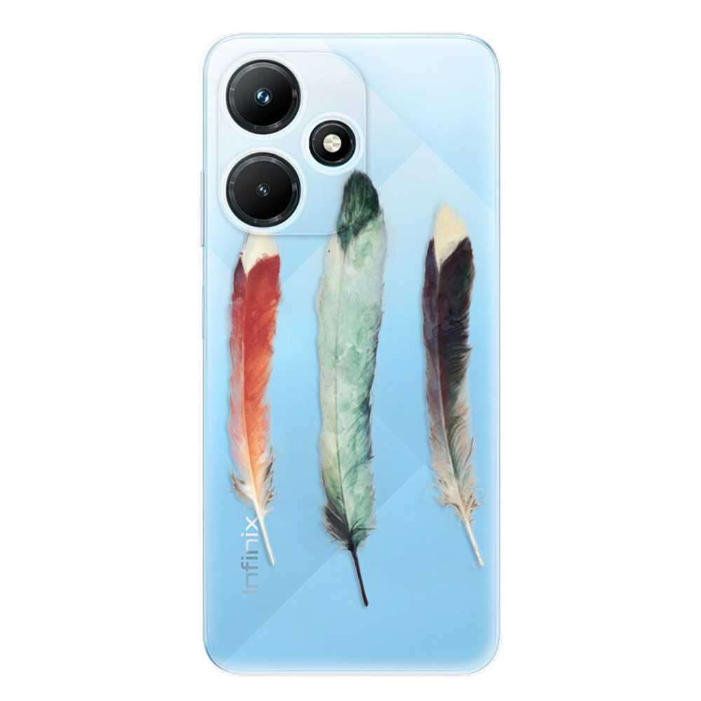 Odolné silikónové puzdro iSaprio - Three Feathers - Infinix Hot 30i